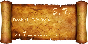 Drobni Tünde névjegykártya