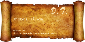 Drobni Tünde névjegykártya