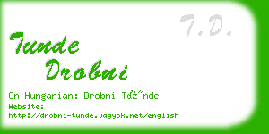 tunde drobni business card